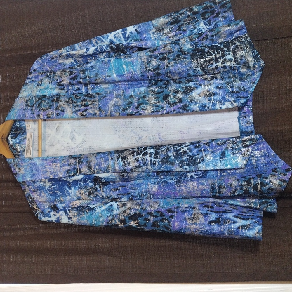 Simonton Says Multicolor Abstract Soft Blazer